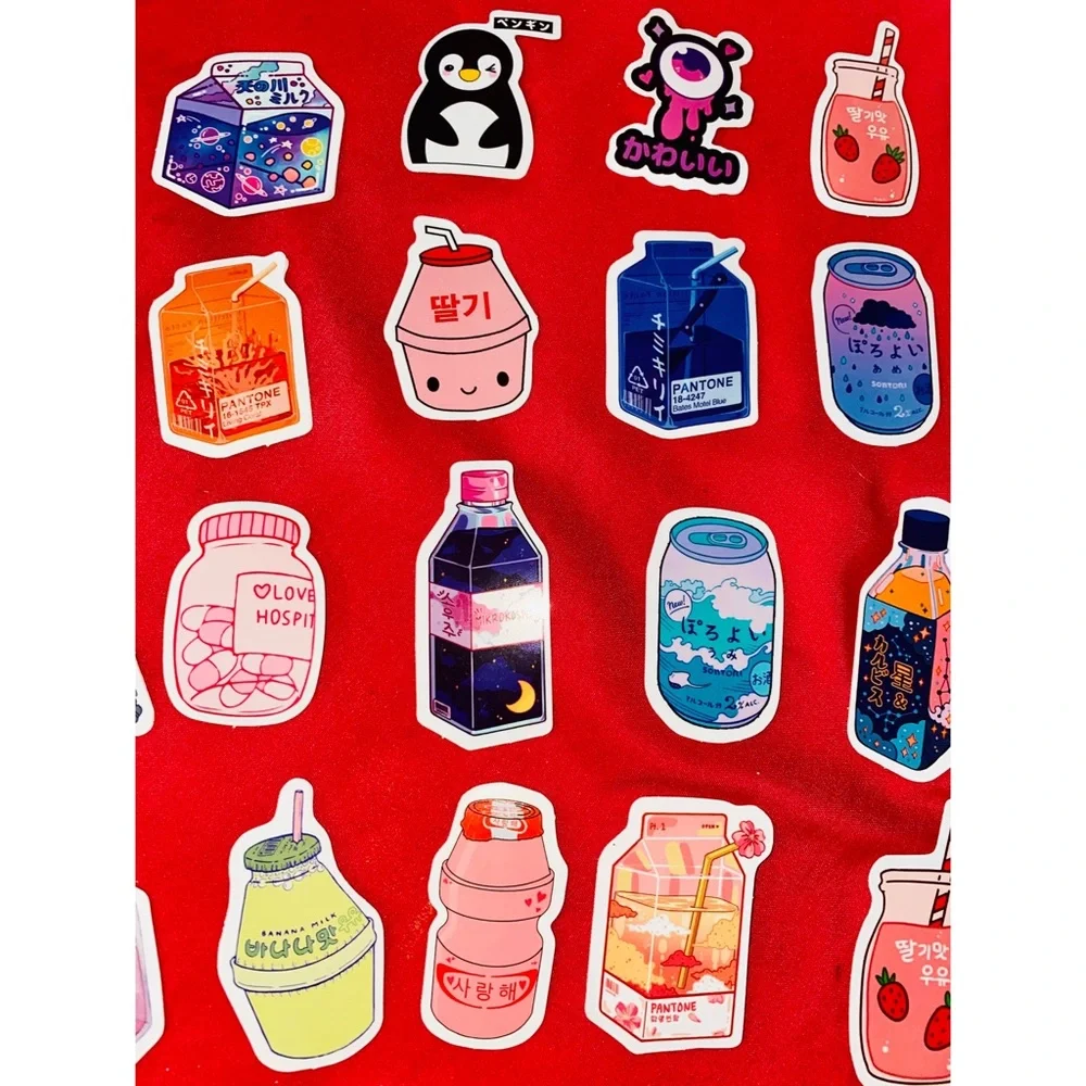 Lot of 26 Kawaii Stickers for Water Bottle, Laptop Etc.